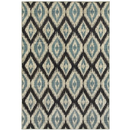 Oriental Weavers Linden 7825C 10x13 Rectangle - Blue/ Grey-Polypropylene L7825C300390ST
